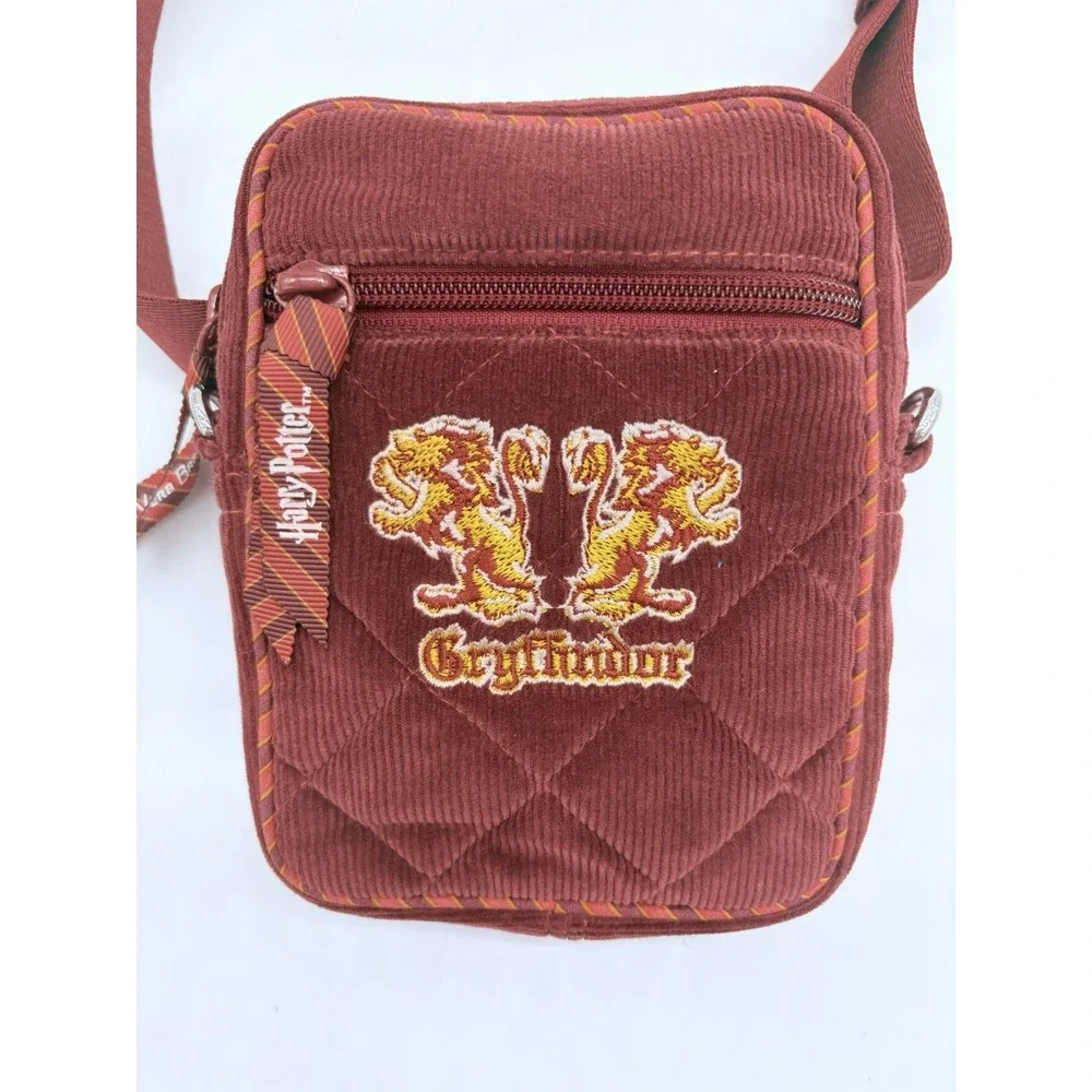 Vera Bradley Harry Potter Gryffindor RFID Convertible Crossbody Bag Red Corduroy - Picture 2 of 7